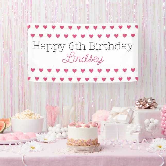 Happy Birthday Banner Party Herz (Party)