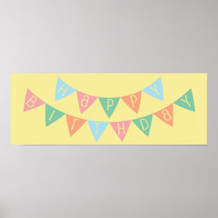 Happy Birthday Banner Poster