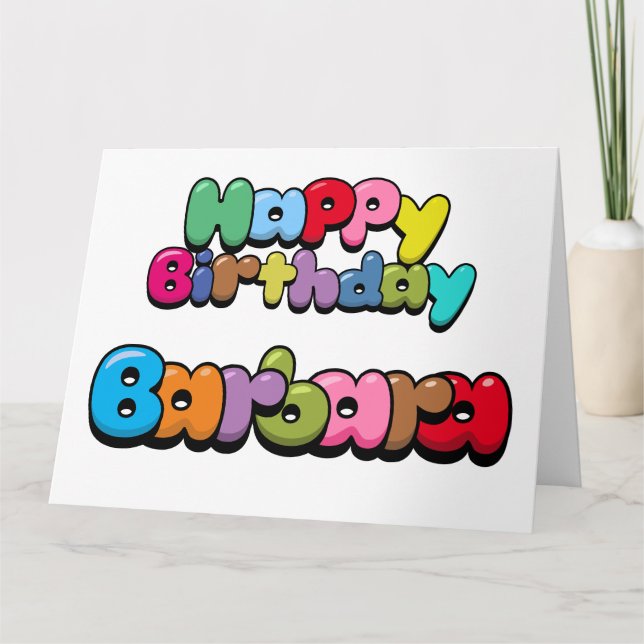 Happy Birthday Barbara Karte (Vorderseite)