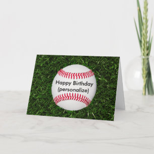 Happy Birthday Baseball Karte