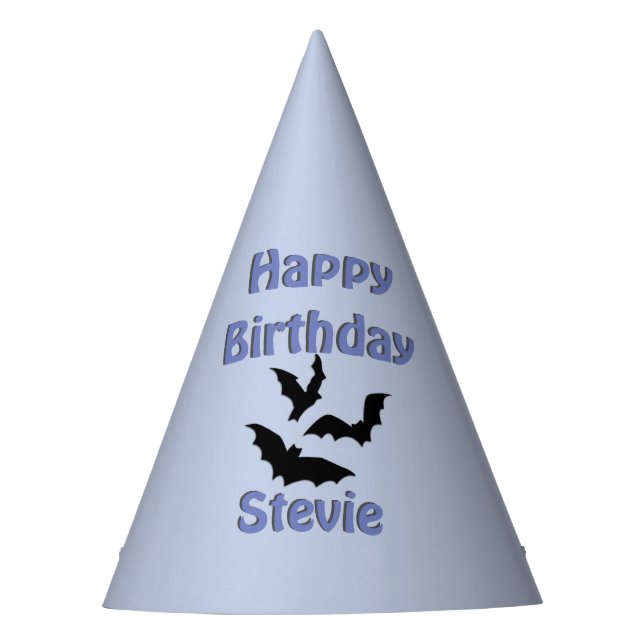 Happy Birthday Bat Hat Partyhütchen (Vorderseite)