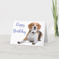 Happy Birthday Beagle Puppy Dog Grußkarte