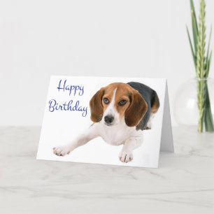 Happy Birthday Beagle Puppy Dog Grußkarte Karte