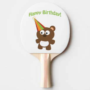 Happy Birthday Bear Tischtennis Schläger