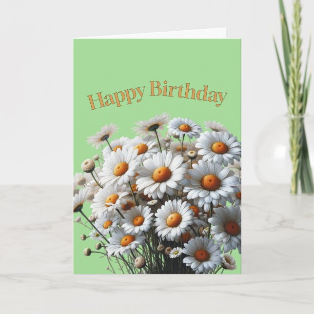 Happy Birthday Beautiful Daisies Karte (Vorderseite)