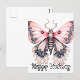 Happy Birthday Beautiful Restbutterfly Art Postkarte