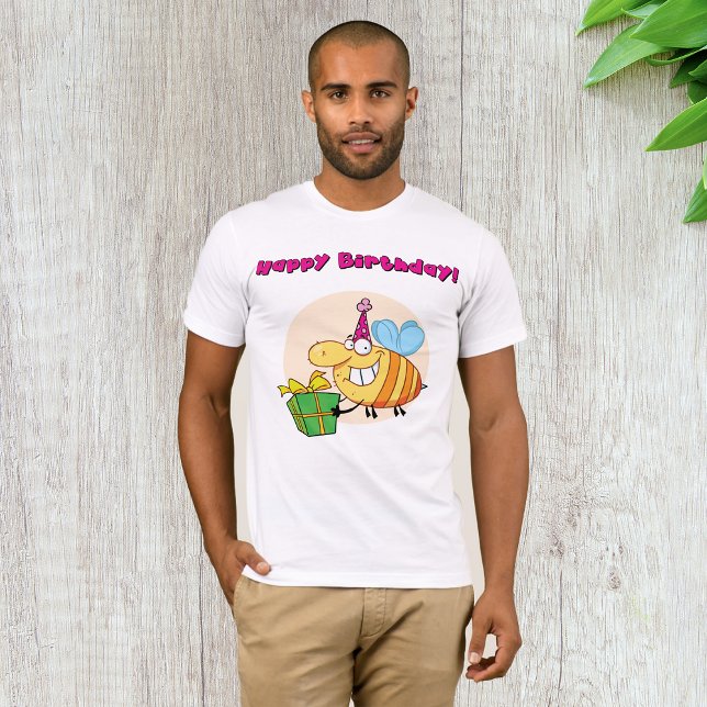 Happy Birthday Bee Mens T - Shirt (Von Creator hochgeladen)