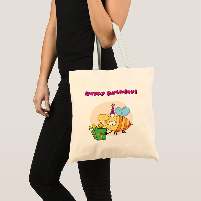 Happy Birthday Bee Tote Bag Tragetasche (Von Creator hochgeladen)