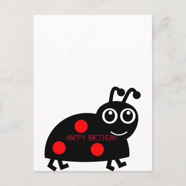 Happy Birthday Beetle Postkarte (Vorderseite)