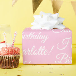 Happy Birthday benutzerdefinierte Skriptname Text Geschenkpapier