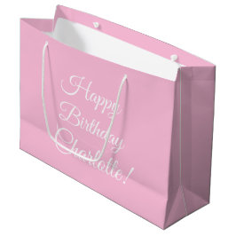 Happy Birthday benutzerdefinierte Skriptname Text Große Geschenktüte