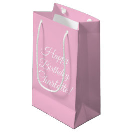 Happy Birthday benutzerdefinierte Skriptname Text Kleine Geschenktüte