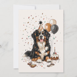 Happy Birthday Bernese Mountain Dog Einladung