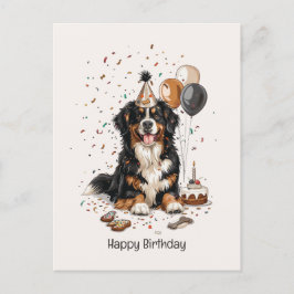 Happy Birthday Bernese Mountain Dog Postkarte