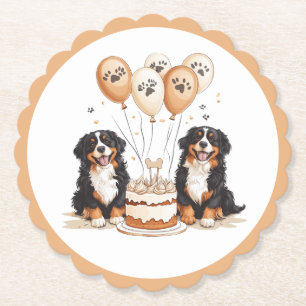 Happy Birthday Bernese Mountain Hunde Untersetzer