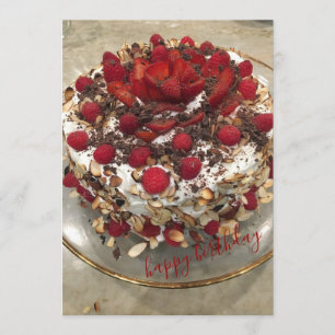 Happy Birthday Berry Cake Karte