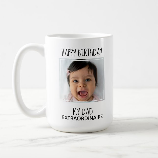Happy Birthday Best Vater Ever Foto Kaffeetasse (Links)