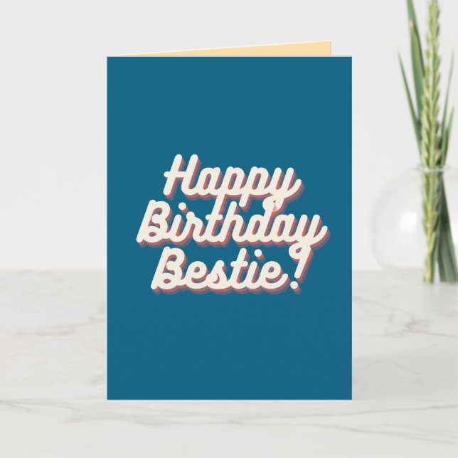 Happy Birthday Bestie | AQUAMARIN Karte (Vorderseite)