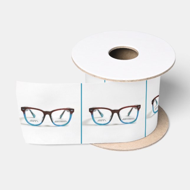 Happy Birthday BiFocals Glasses Satinband (Spule)