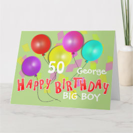 Happy Birthday Big Boy 50. Meilenstein Personalisi Karte