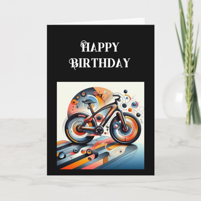 Happy Birthday Bike Inspiration Karte (Vorderseite)