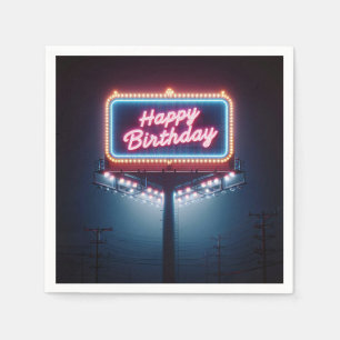 Happy Birthday Billboard Serviette
