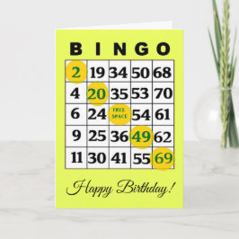 Happy Birthday BINGO Card Karte