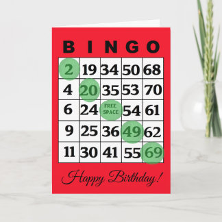Happy Birthday BINGO Card Karte
