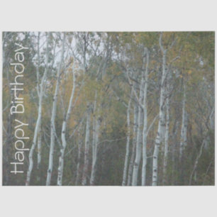 Happy Birthday Birch Bark Tissue Paper Seidenpapier