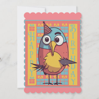 Happy Birthday Bird Einladung