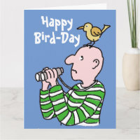 Happy Birthday Bird Watcher oder Vogelbeobachter