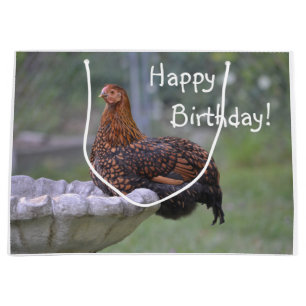 Happy Birthday Birdbad Hühnchen Große Geschenktüte