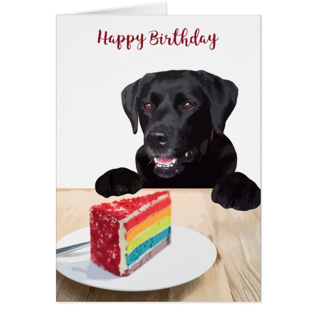 Happy Birthday Black Labrador Retriever - Niedlich (Vorne)