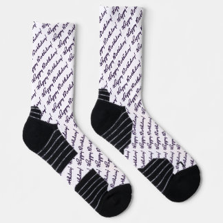 Happy Birthday! Black Script Socken