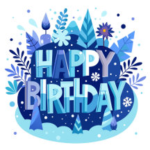  Happy Birthday Blue and Purple Party Cups 