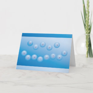Happy Birthday Blue Orbs Karte