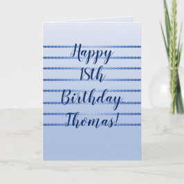 Happy Birthday Blue Streifen Faltkarte Karte