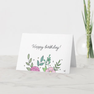 Happy Birthday Blume 9 Karte