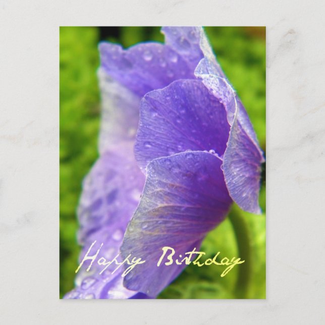 Happy Birthday Blume Postkarte (Vorderseite)