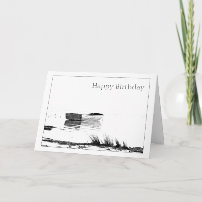 Happy Birthday Boat Card Karte (Vorderseite)