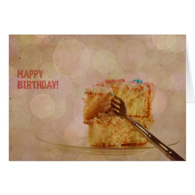 Happy Birthday Bokeh Cake (Vorderseite (Horizontal))