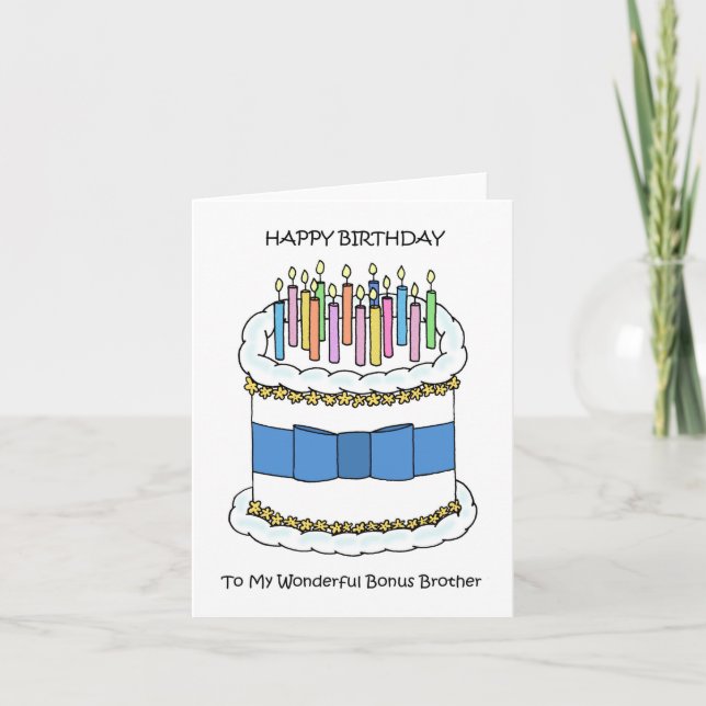 Happy Birthday Bonus Brother Karte (Vorderseite)