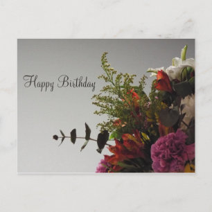 Happy Birthday Bouquet Postcard Postkarte