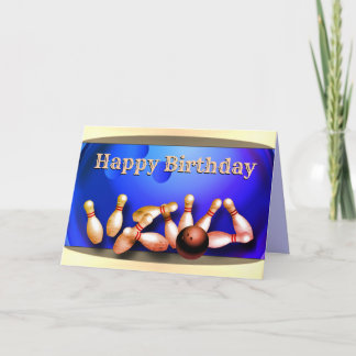 Happy Birthday Bowling Karte