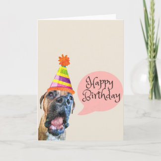 Happy Birthday Boxer Card Karte