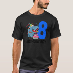 Happy Birthday Boy 8 Frauen Nilpferd Party T-Shirt