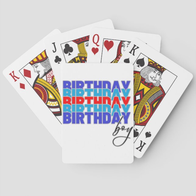 Happy birthday boy. Celebrating your birthday... Spielkarten (Rückseite)