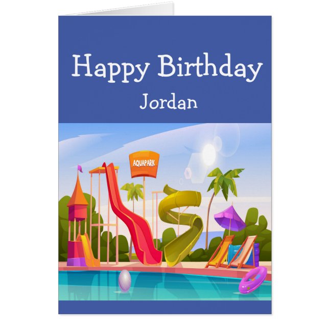 Happy Birthday Boy Girl Lieben Water Park (Vorne)
