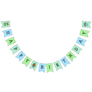 Happy Birthday Boy's Woodland Themed Wimpelkette