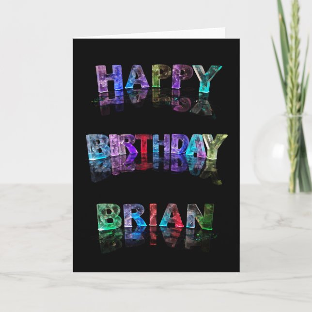 Happy Birthday Brian Card Karte (Vorderseite)